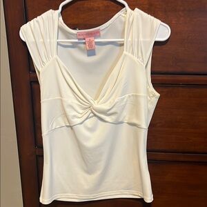 Cream Sleeveless Top